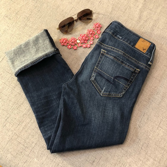 American Eagle Outfitters Denim - American Eagle Artist Crop Jean Capris Dark Wash